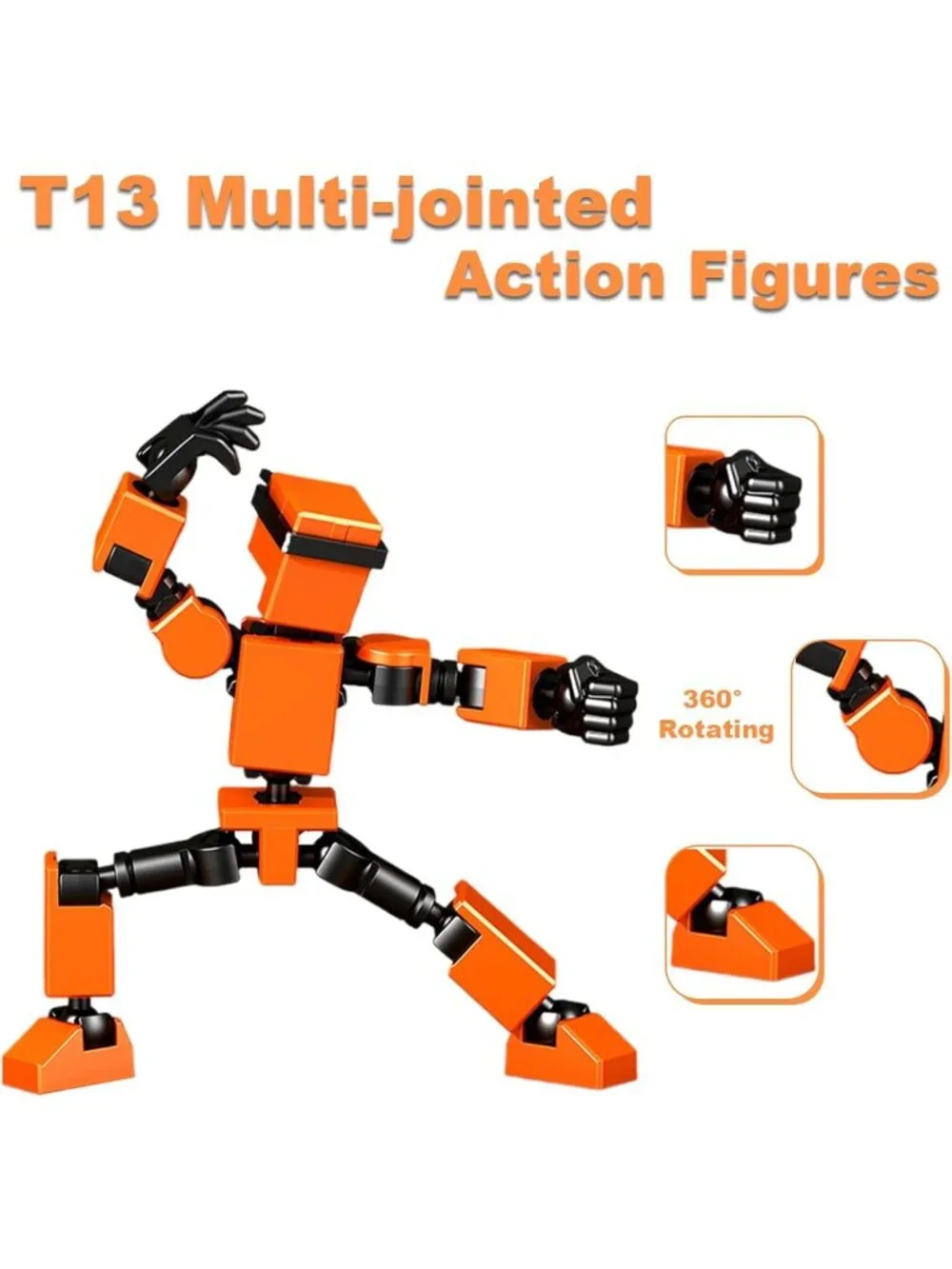 4PCS Mini Action Figures Set - Movable Fidget Toys for Kids, Multi-Joint Stick